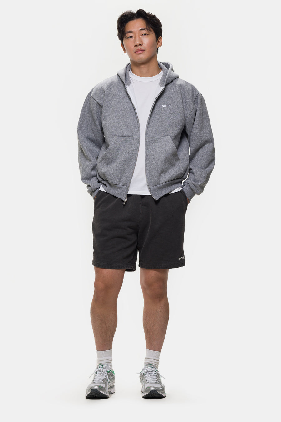 Notre Notre Logo Sweat Shorts in Vintage Black - Notre