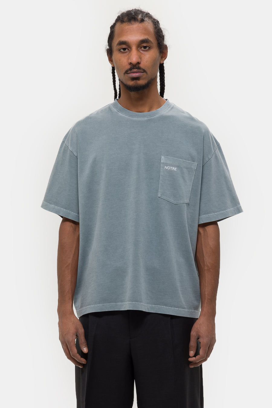 Notre Pocket T-Shirt in Washed Blue - Notre