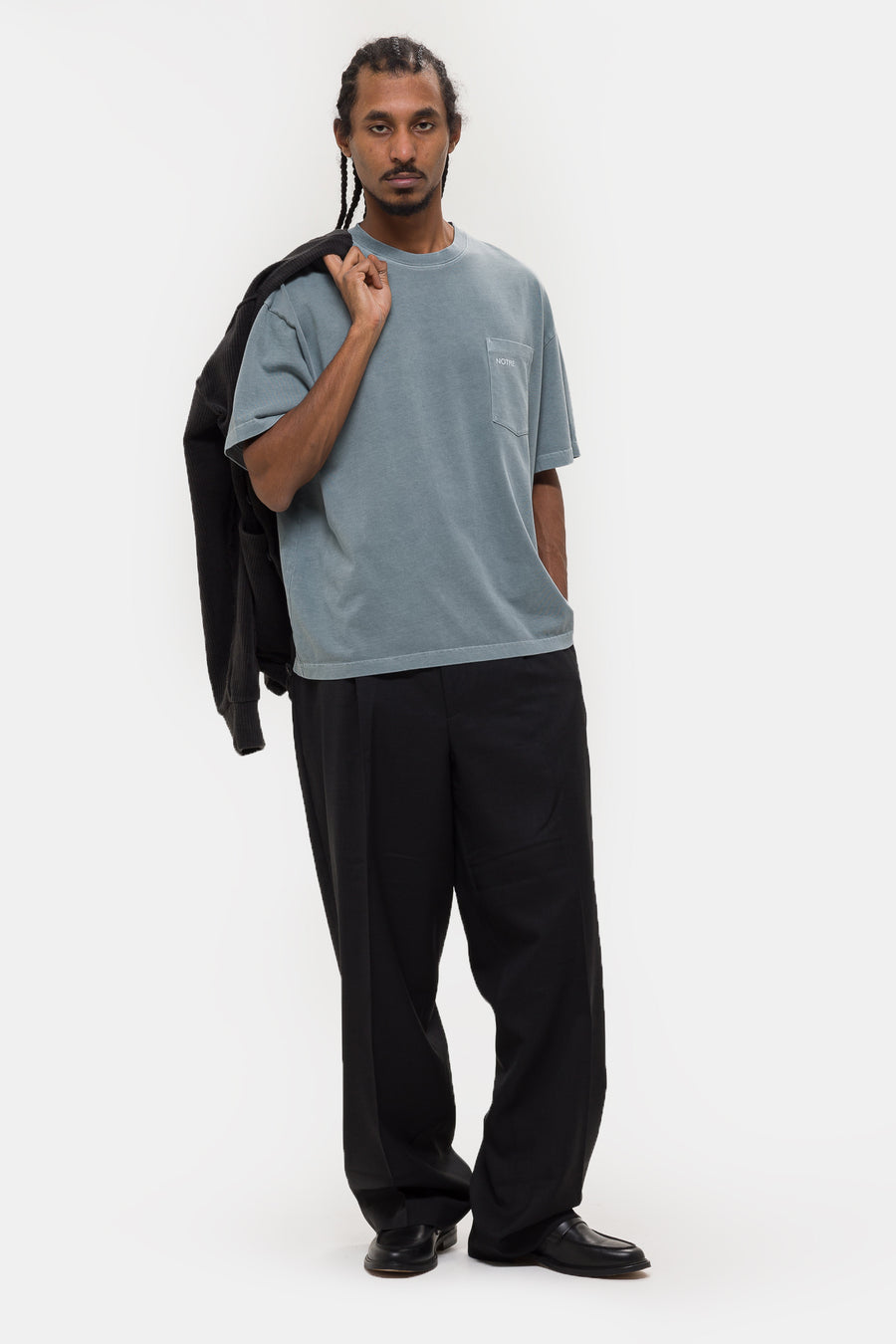 Notre Pocket T-Shirt in Washed Blue - Notre