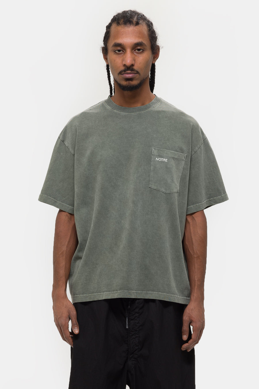 Notre Pocket T-Shirt in Washed Green - Notre