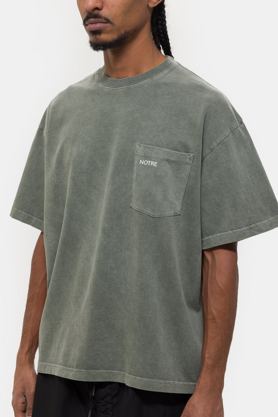 Notre Pocket T-Shirt in Washed Green - Notre