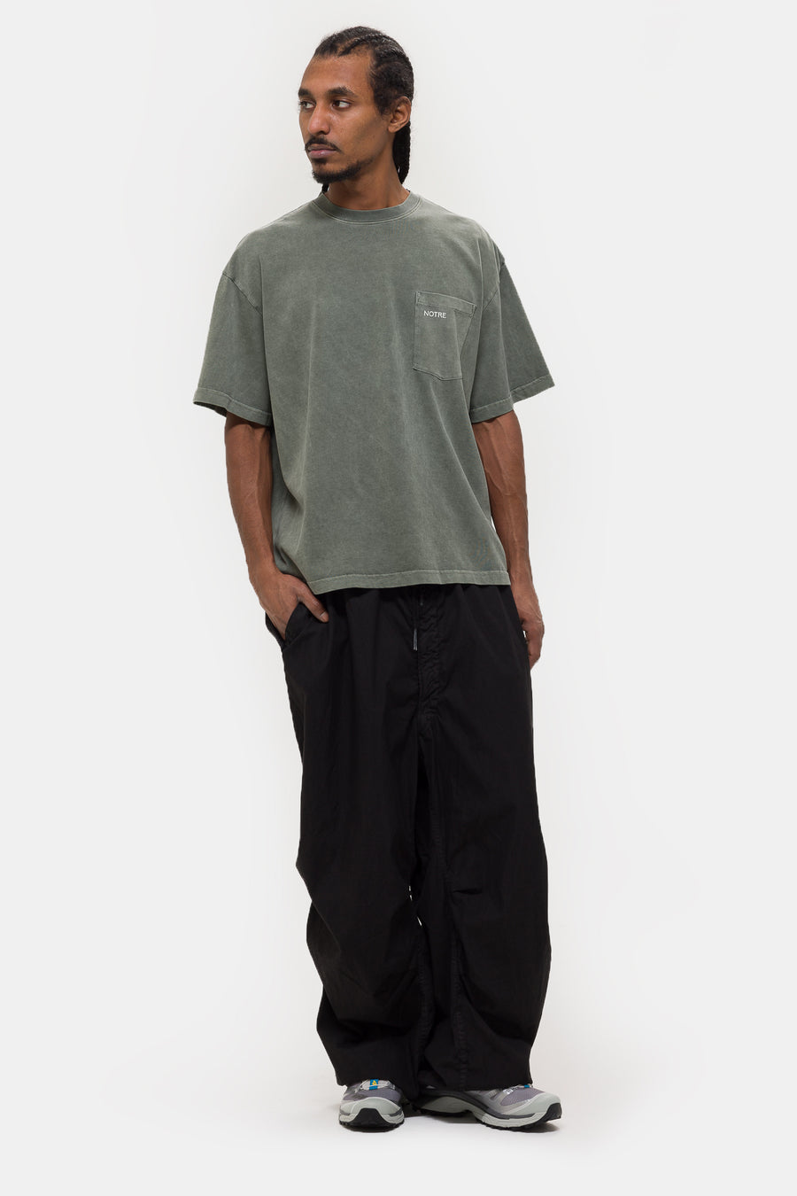 Notre Pocket T-Shirt in Washed Green - Notre