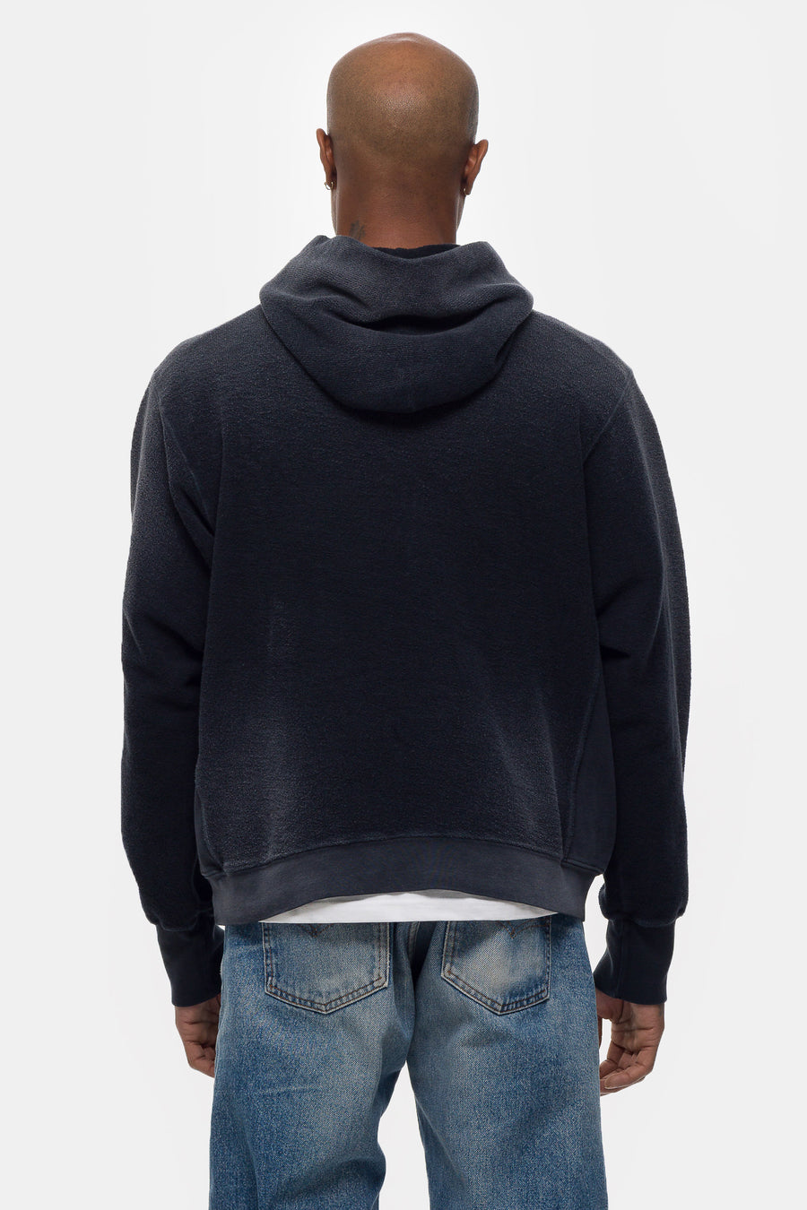 Reverse French Terry Hoodie in Black