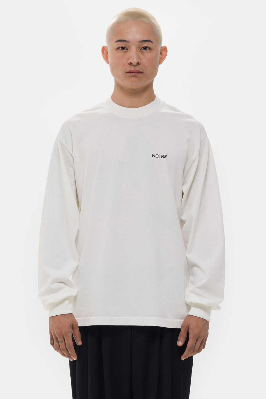 Notre Soccer Long Sleeve T-Shirt in Off-White - Notre