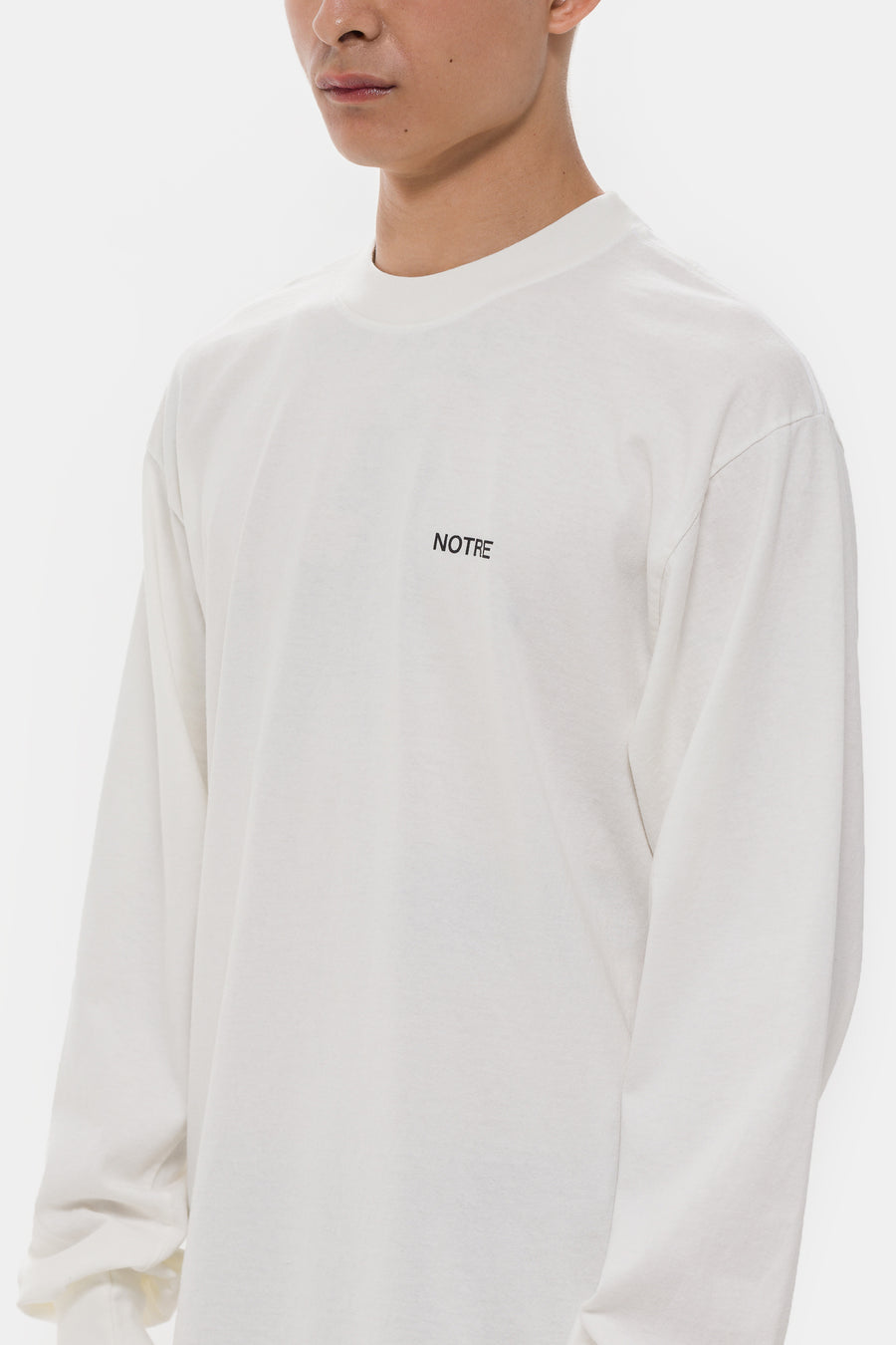 Notre Soccer Long Sleeve T-Shirt in Off-White - Notre