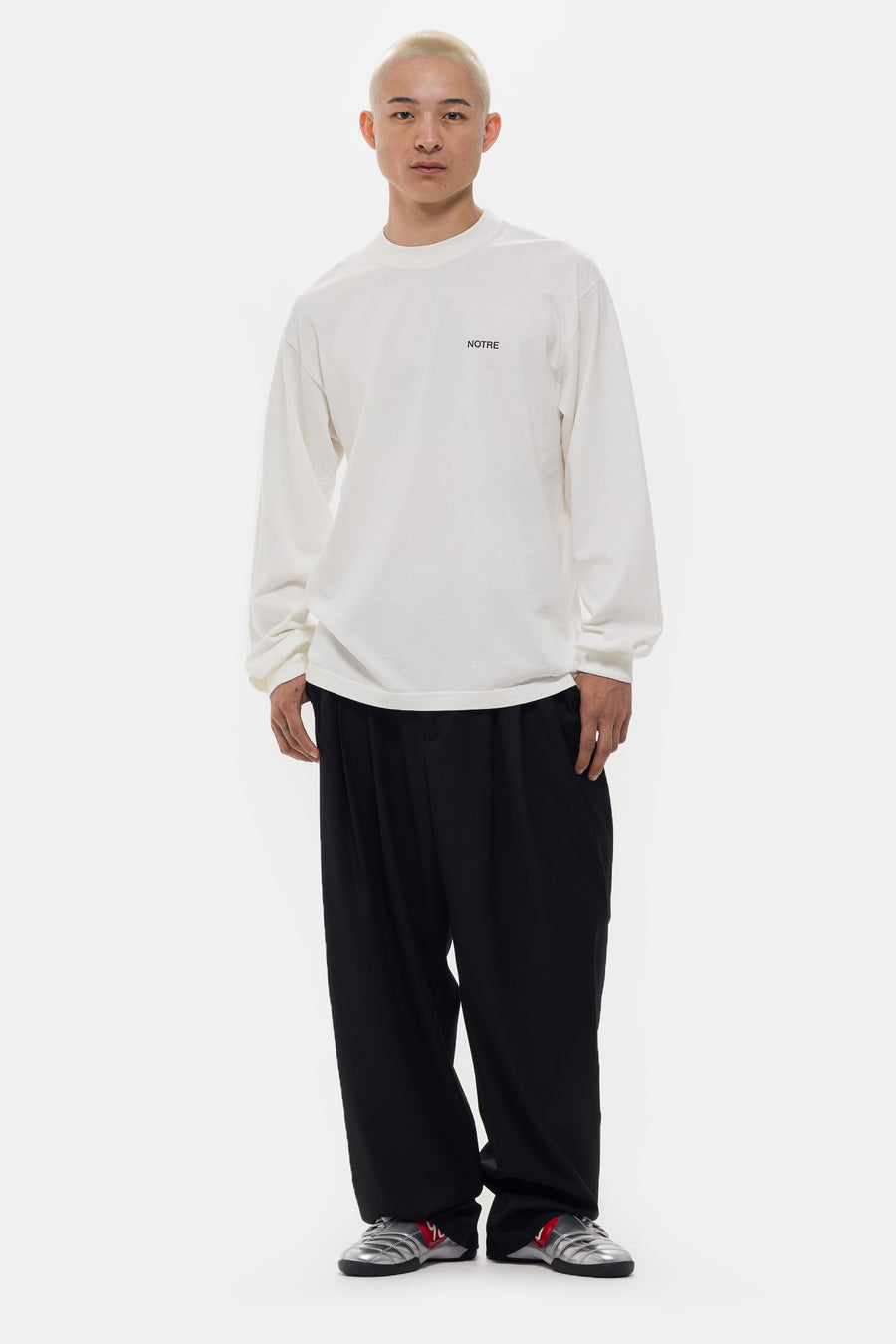 Notre Soccer Long Sleeve T-Shirt in Off-White - Notre