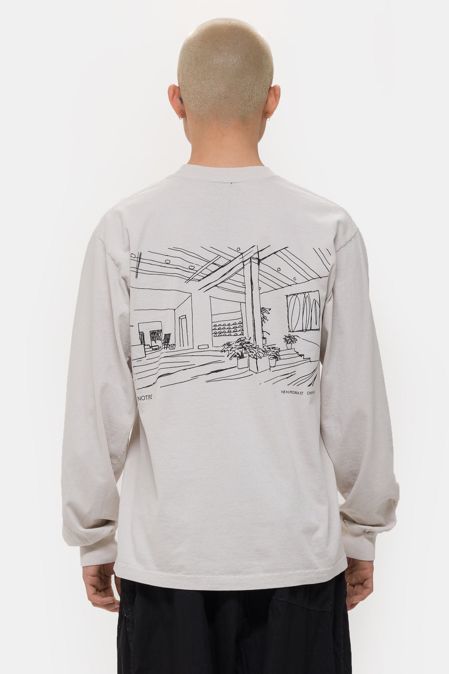Notre Stramp Long Sleeve T-Shirt in Cement - Notre