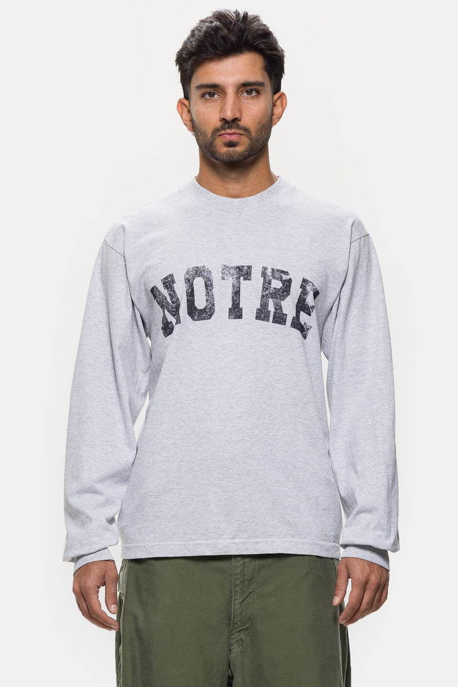 Varsity Long Sleeve T-Shirt in Grey