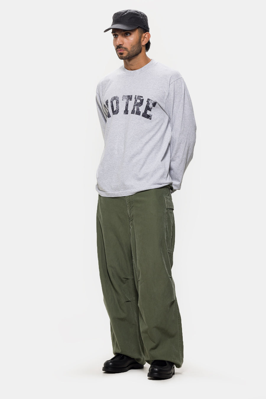 Varsity Long Sleeve T-Shirt in Grey