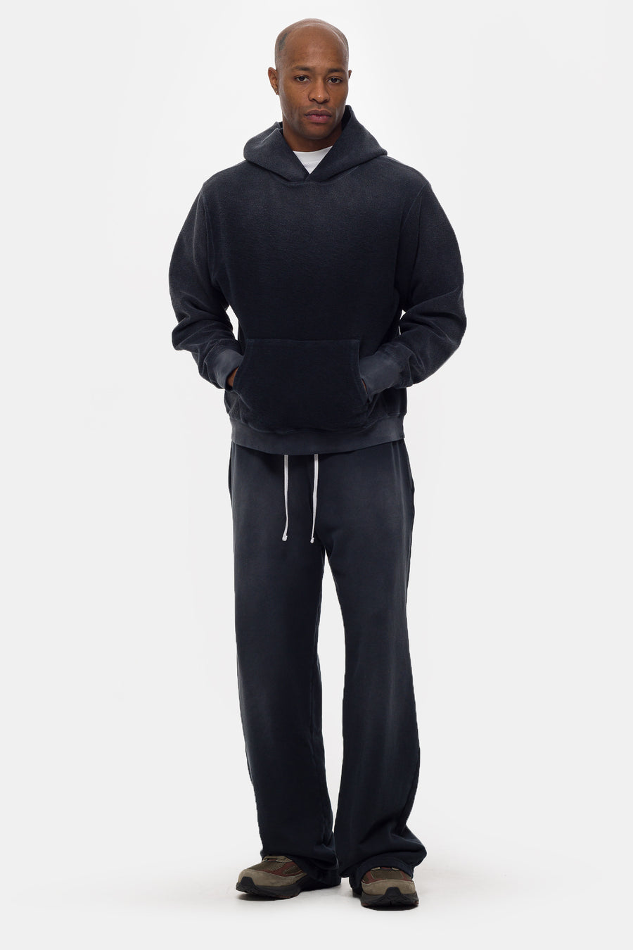 Washed Baggy Sweatpant in Black