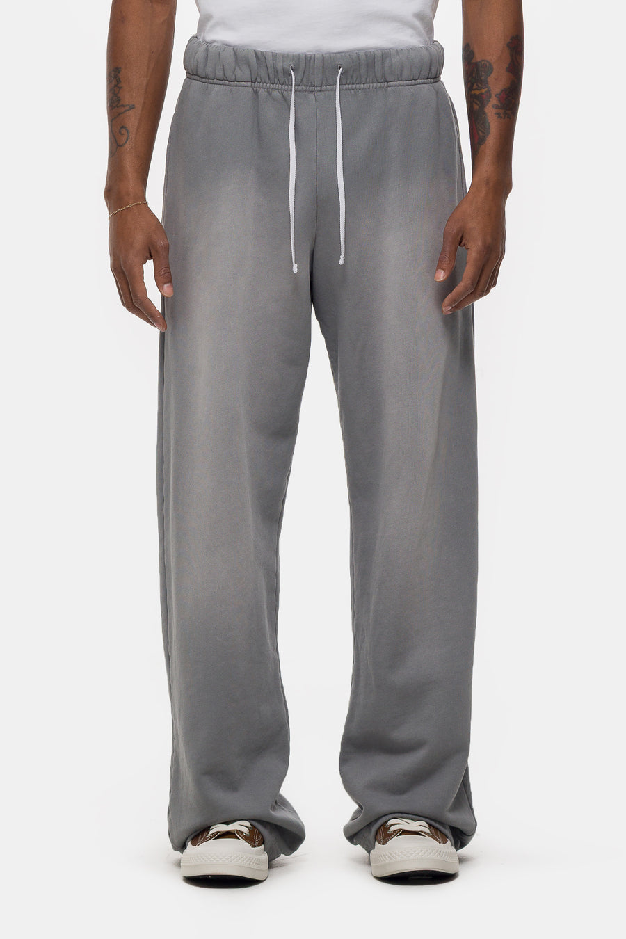 Washed Baggy Sweatpant in Steel Grey