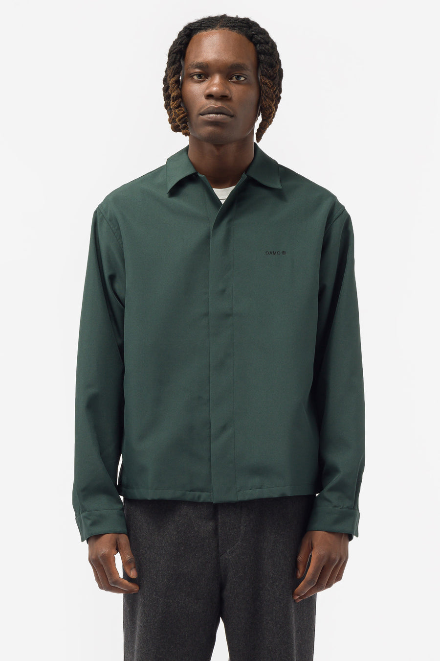 System Shirt in Bottle Green