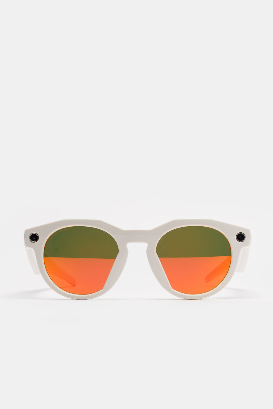 Meta HSTN Glasses in Warm Grey/Prizm Ruby Lens