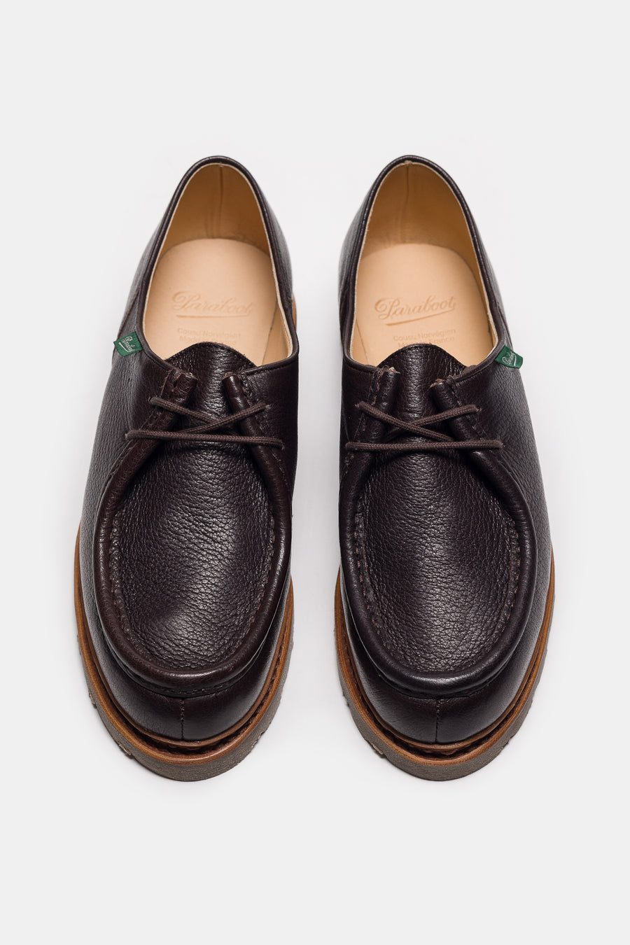 Michael Moc Lace-Up Shoe in Brown Deer Leather - Paraboot