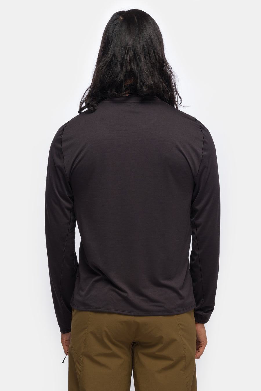 Lateral Peak LS T-Shirt in Black Beauty