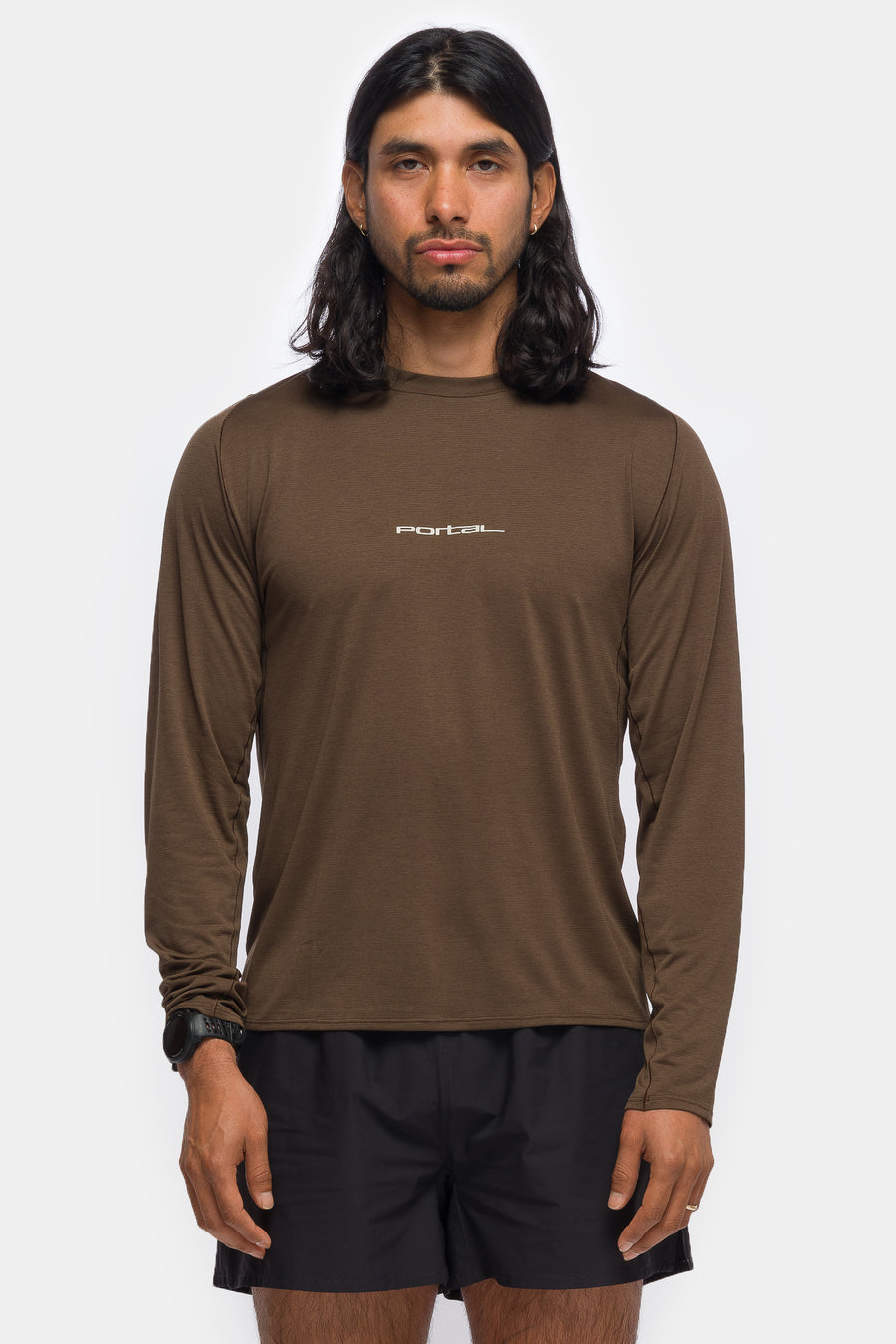 Lateral Peak LS T-Shirt in Slate Black