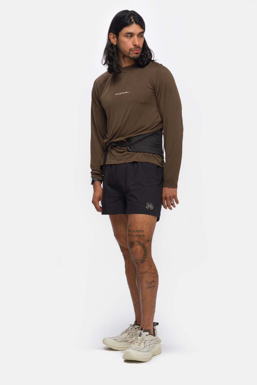 Lateral Peak LS T-Shirt in Slate Black