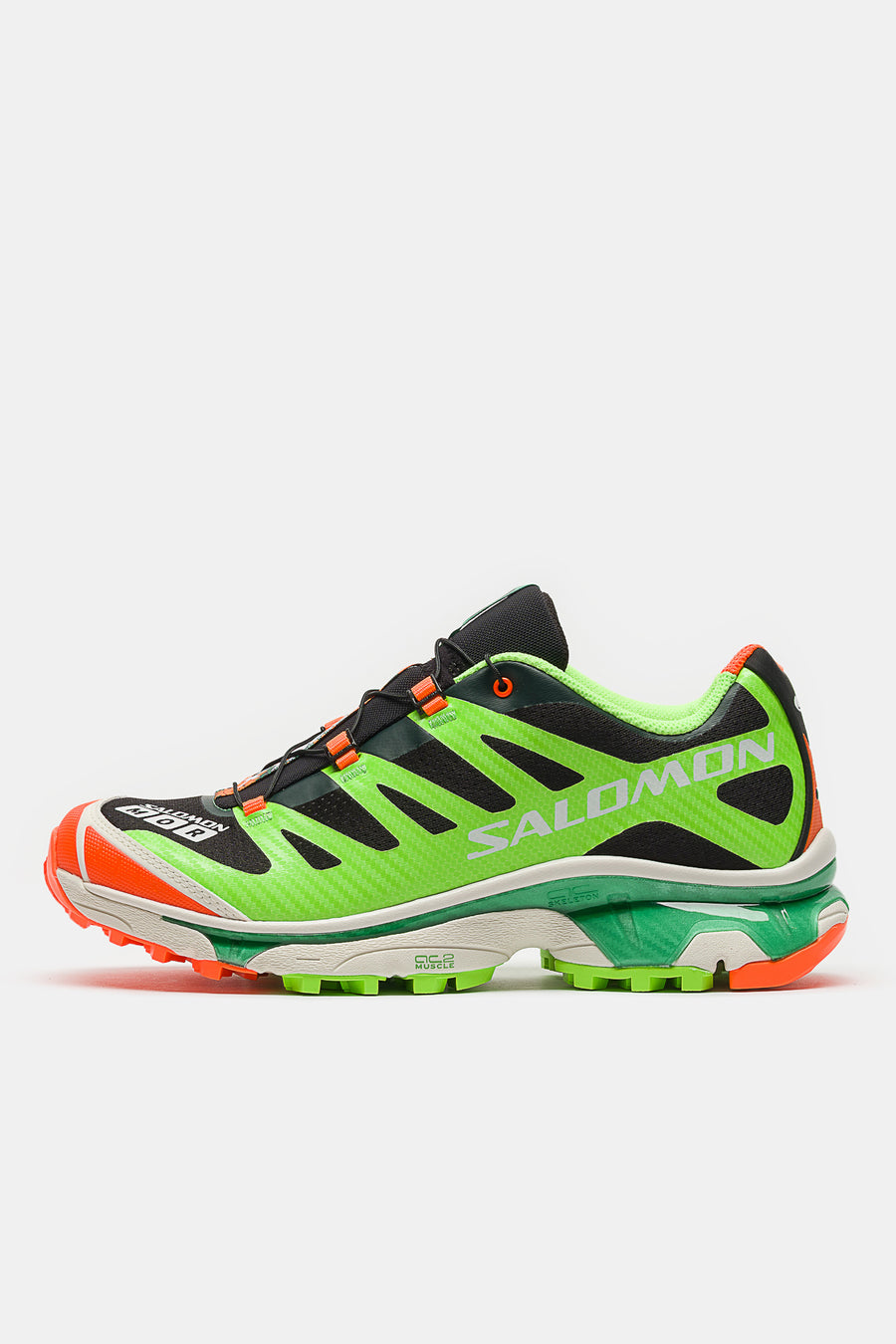 SALOMON ADVANCED Feid XT-4 OG Ferxxocalipsis Sneaker in Black/Green Gecko/Shocking Orange - Notre