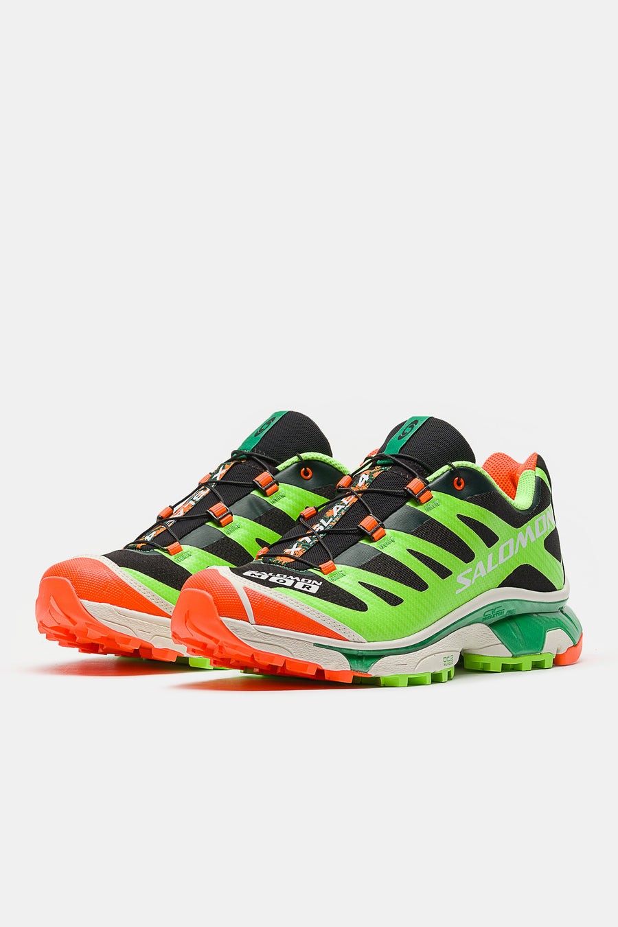 SALOMON ADVANCED Feid XT-4 OG Ferxxocalipsis Sneaker in Black/Green Gecko/Shocking Orange - Notre