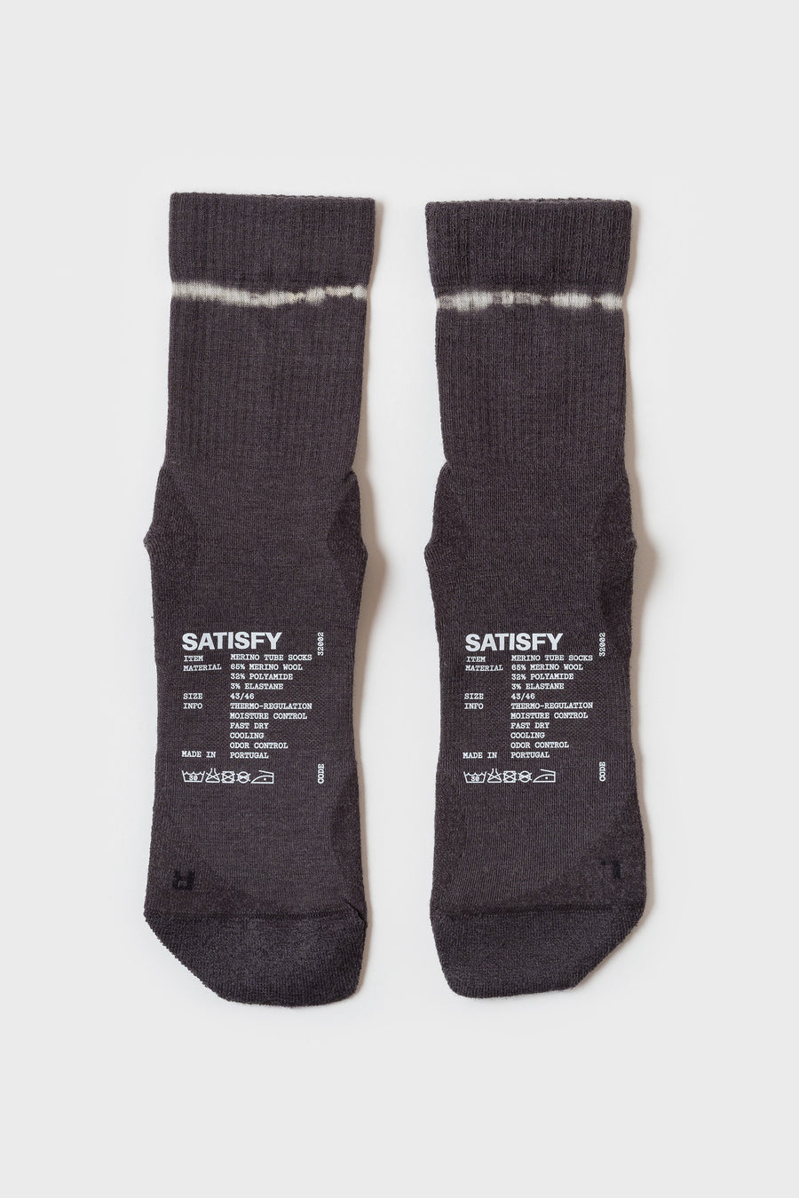 Merino Nylon Tube Sock in Black Tie Dye