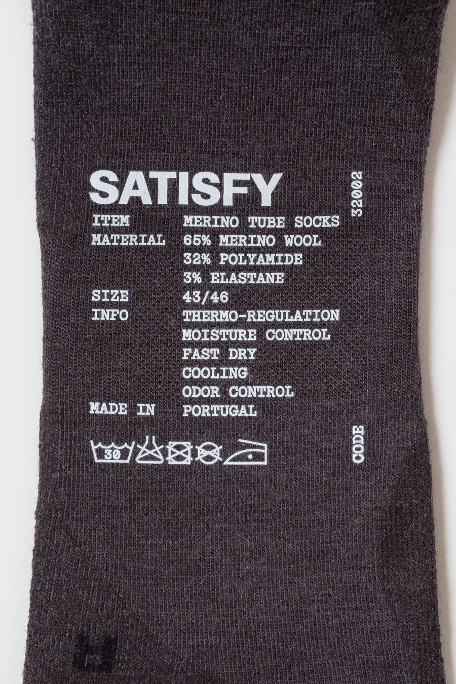 Merino Nylon Tube Sock in Black Tie Dye