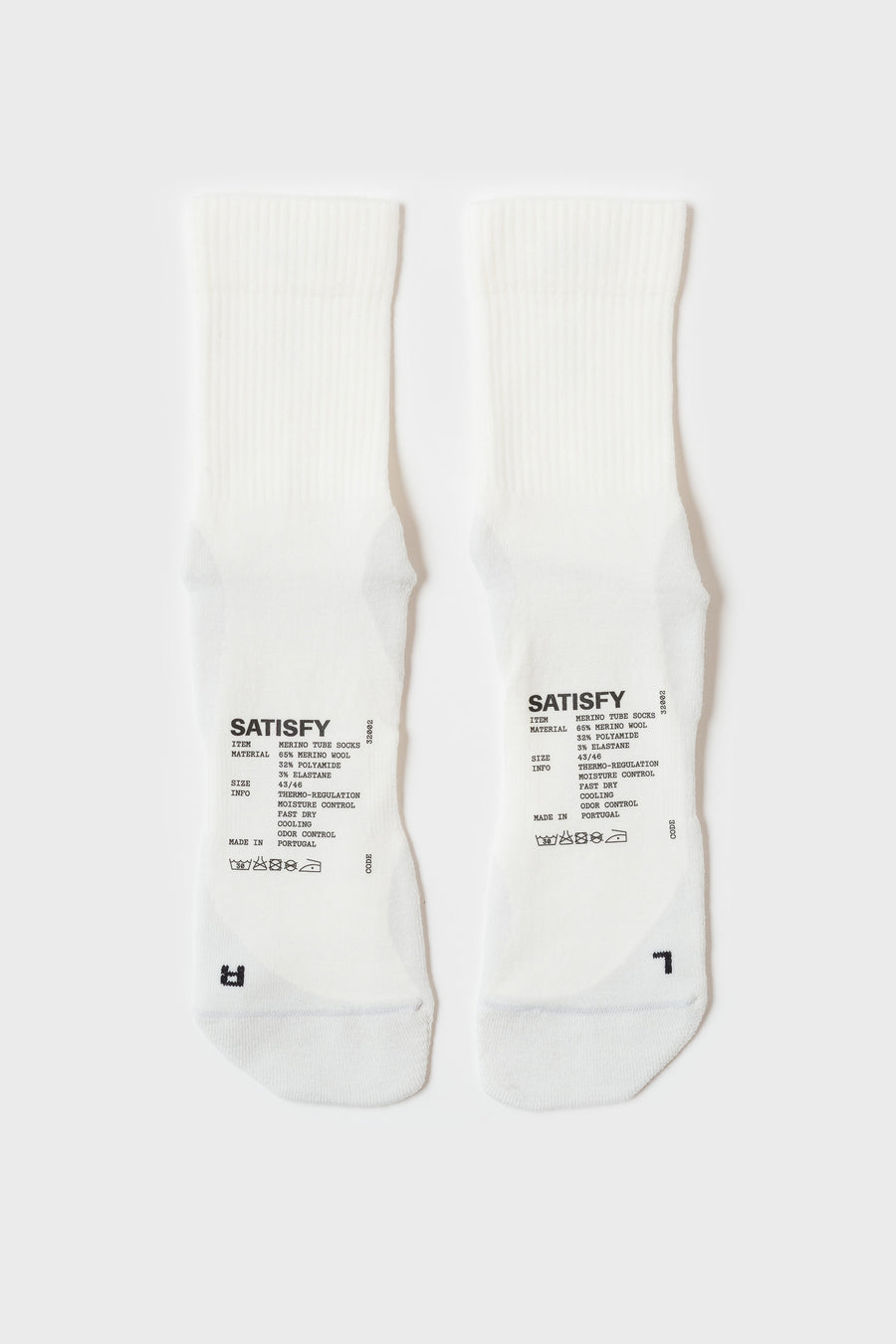 Merino Nylon Tube Sock in Off White