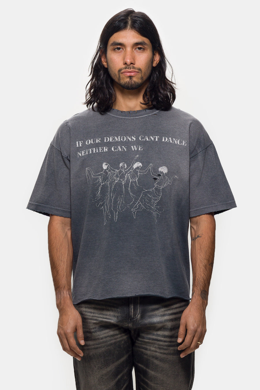 Can't Dance T-Shirt in Faded Black