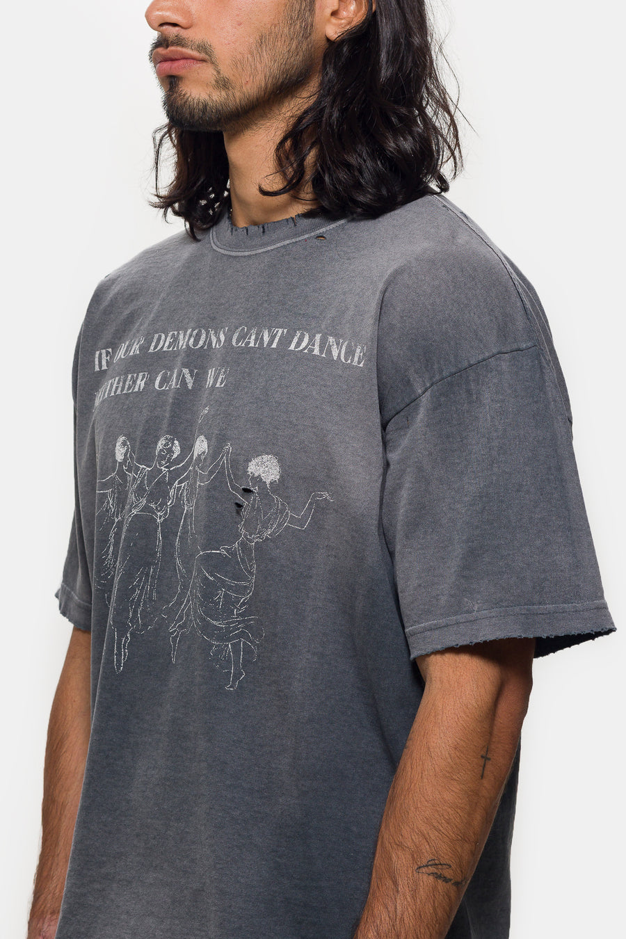 Can't Dance T-Shirt in Faded Black