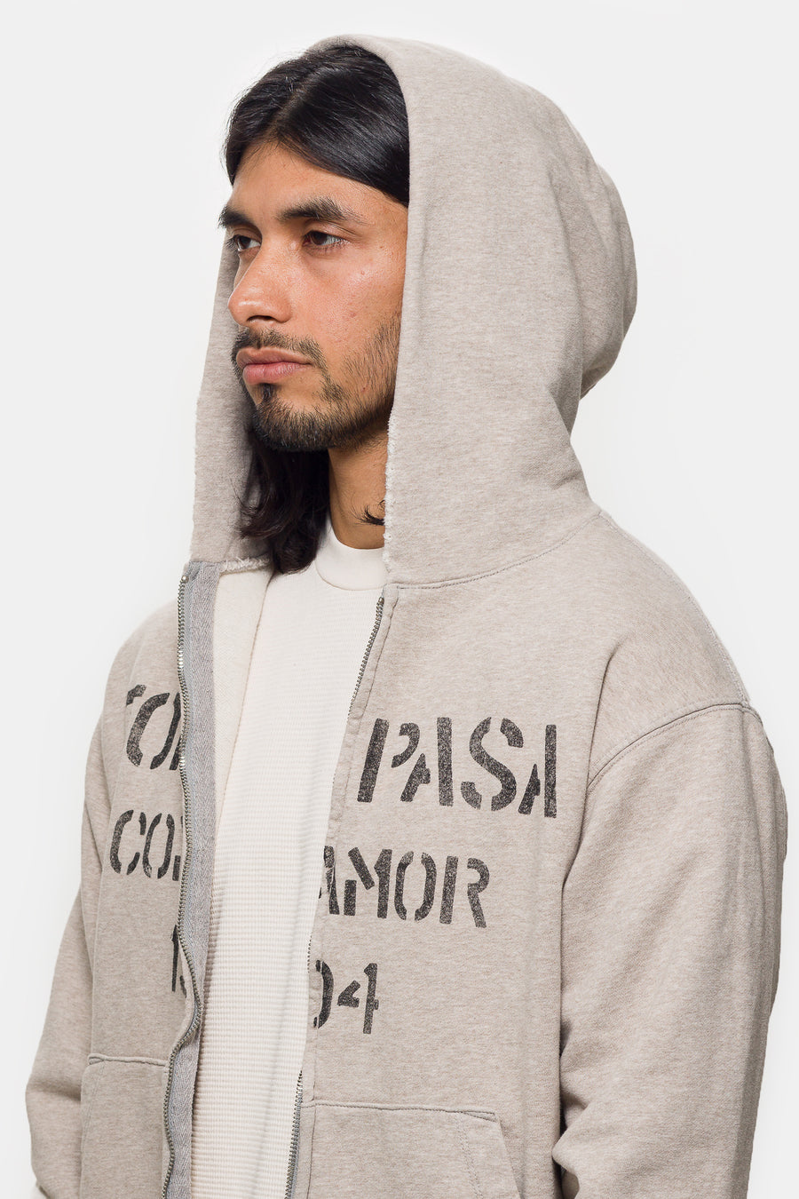 Con Amor Hoodie in Grey