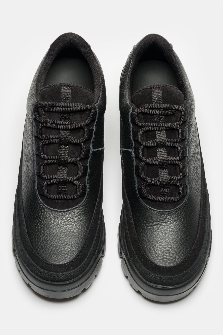 Tarvas Easy Hiker Shoe in Black Leather - Notre