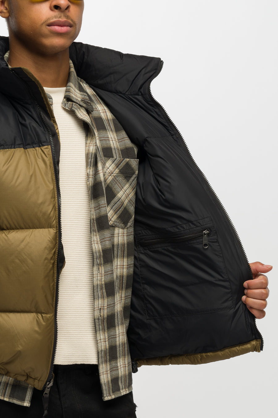 The North Face 1996 Retro Nuptse Jacket in Caraway Seed/TNF Black - Notre