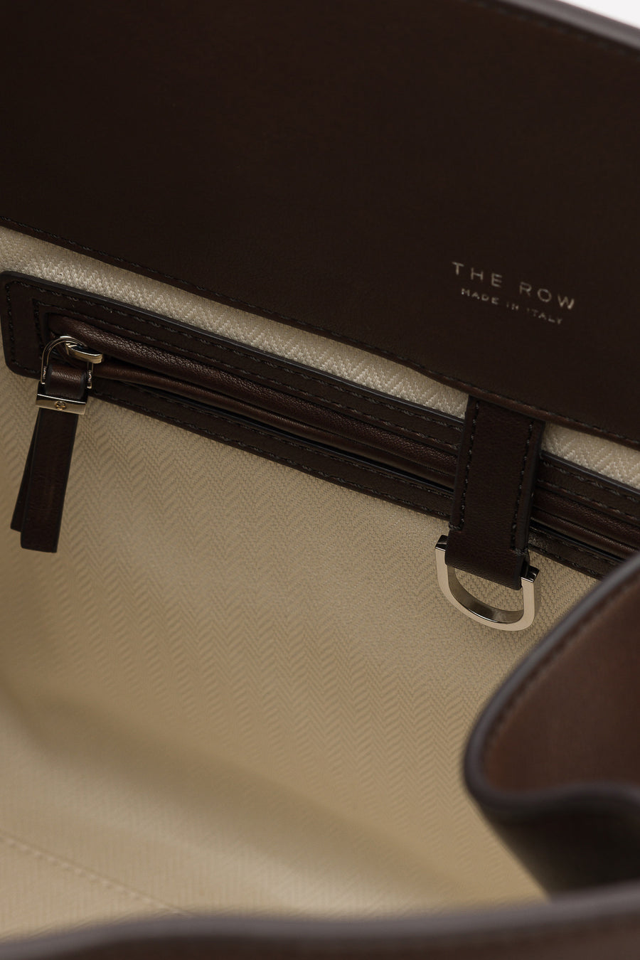 Soft Margaux 17 Bag in Deep Brown by The Row - Notre