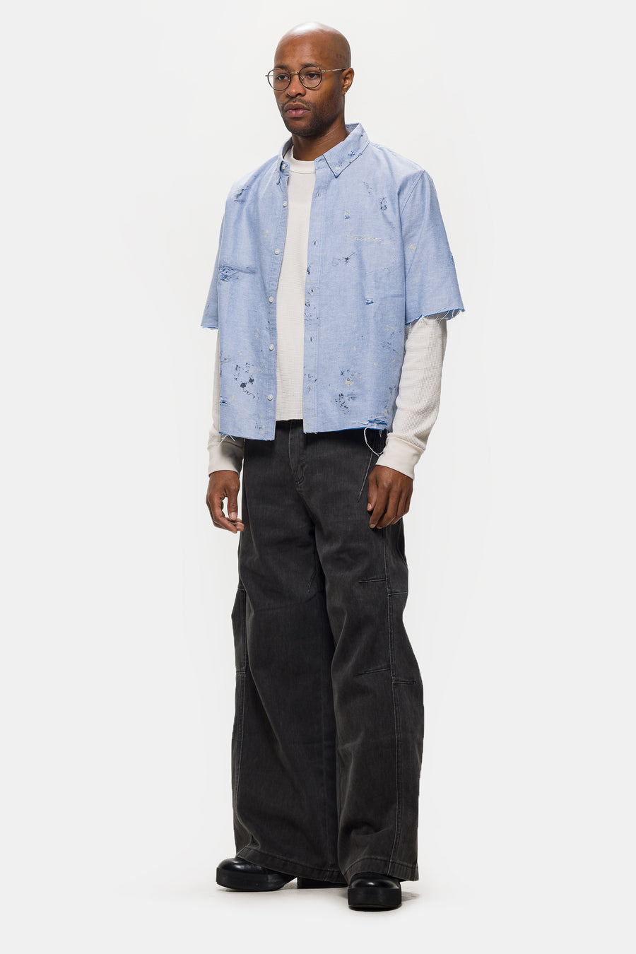 TODO PASA Rancho Work Shirt in Blue - Notre
