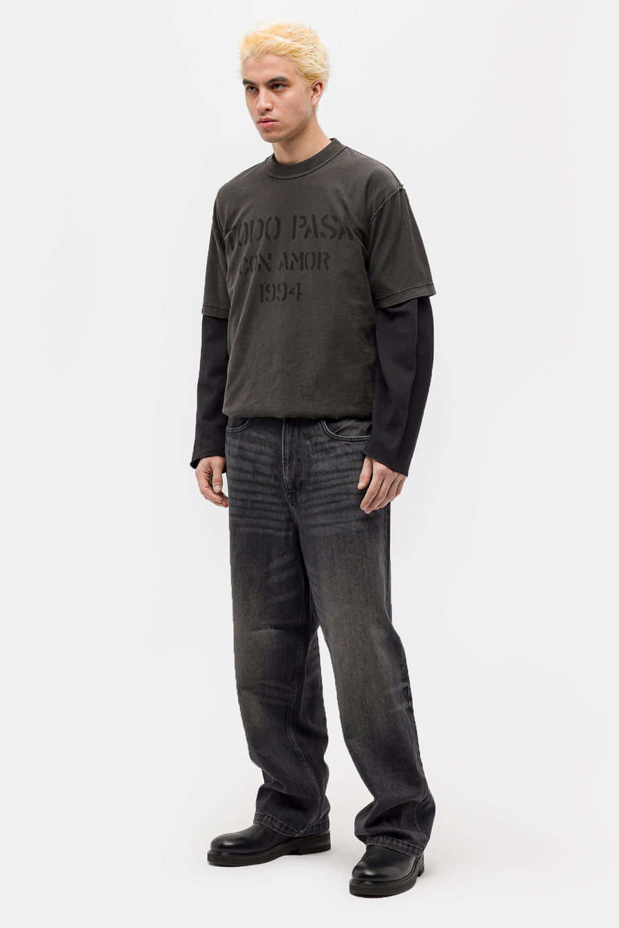 TODO PASA Con Amor T-Shirt in Vintage Black - Notre