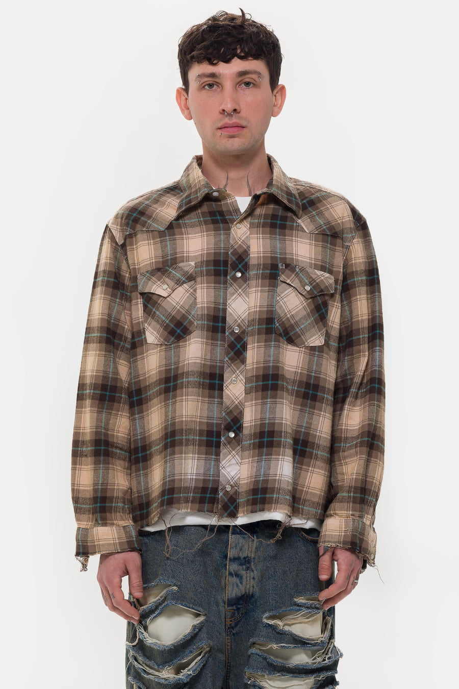 TODO PASA Drifter Flannel Shirt in Brown - Notre