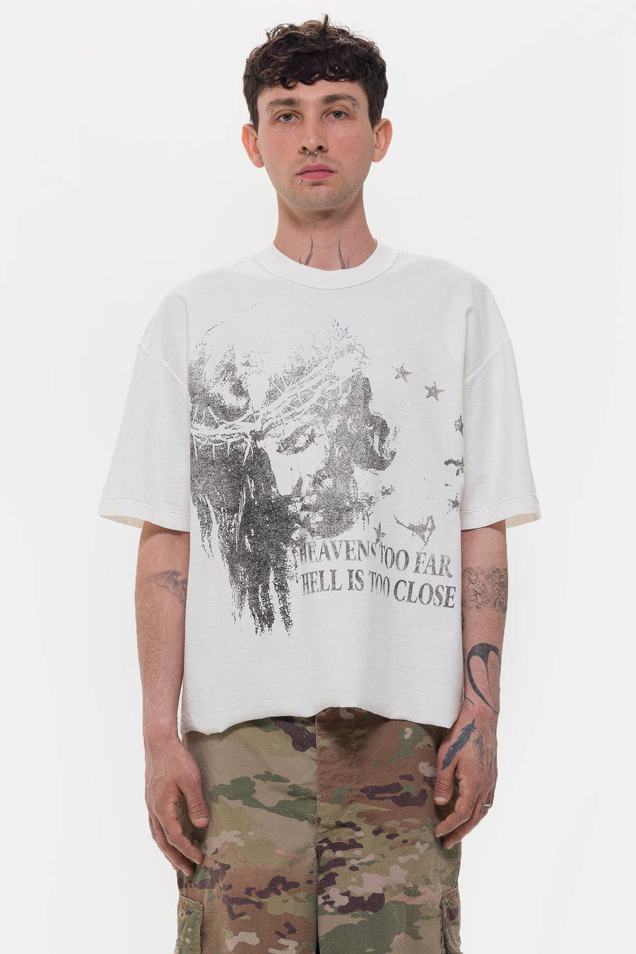 TODO PASA Heavens Too Far T-Shirt in Off-White - Notre