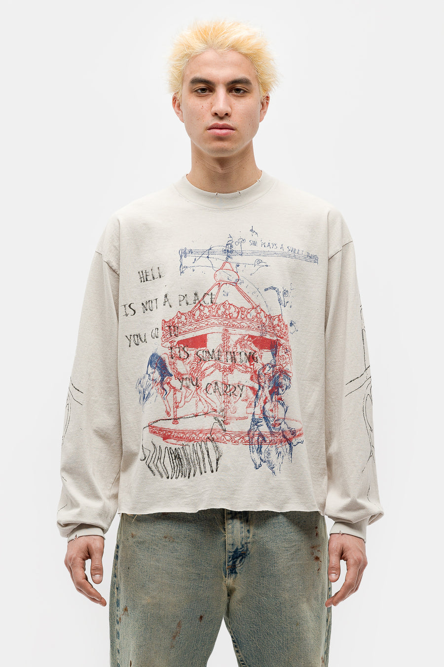 TODO PASA Hell Longsleeve T-Shirt in Cement - Notre