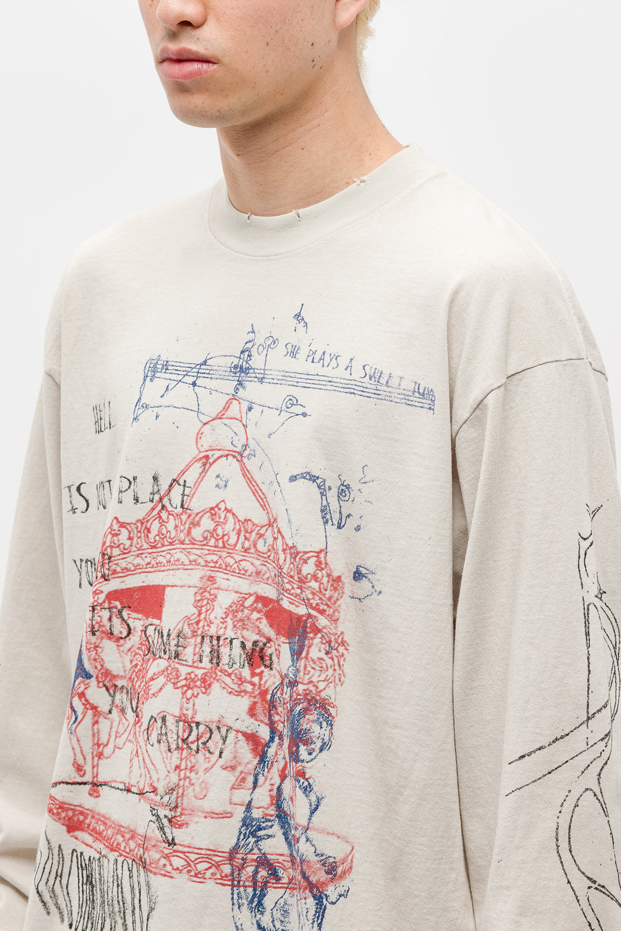 TODO PASA Hell Longsleeve T-Shirt in Cement - Notre