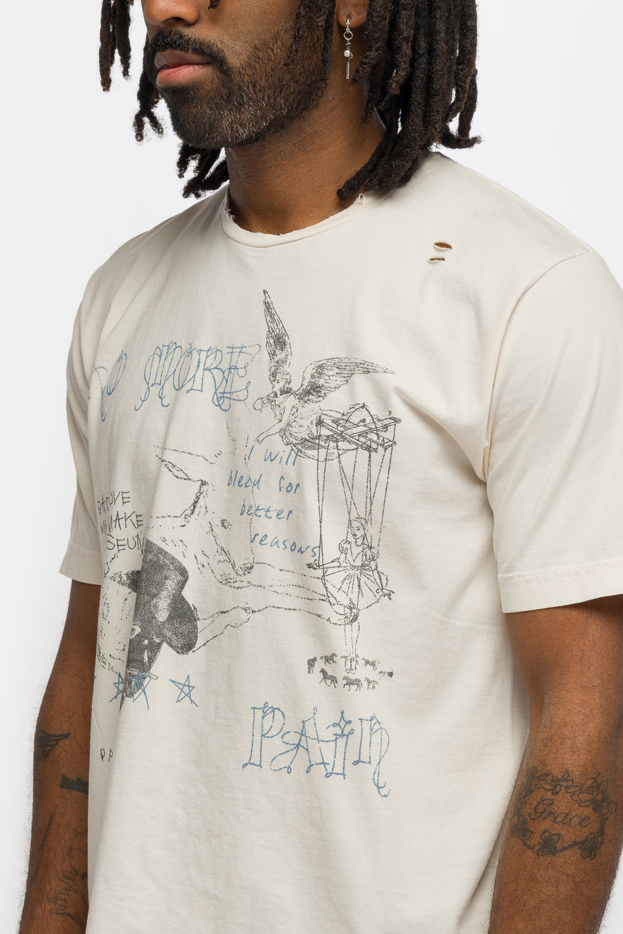TODO PASA No More Pain T-Shirt in Cream - Notre