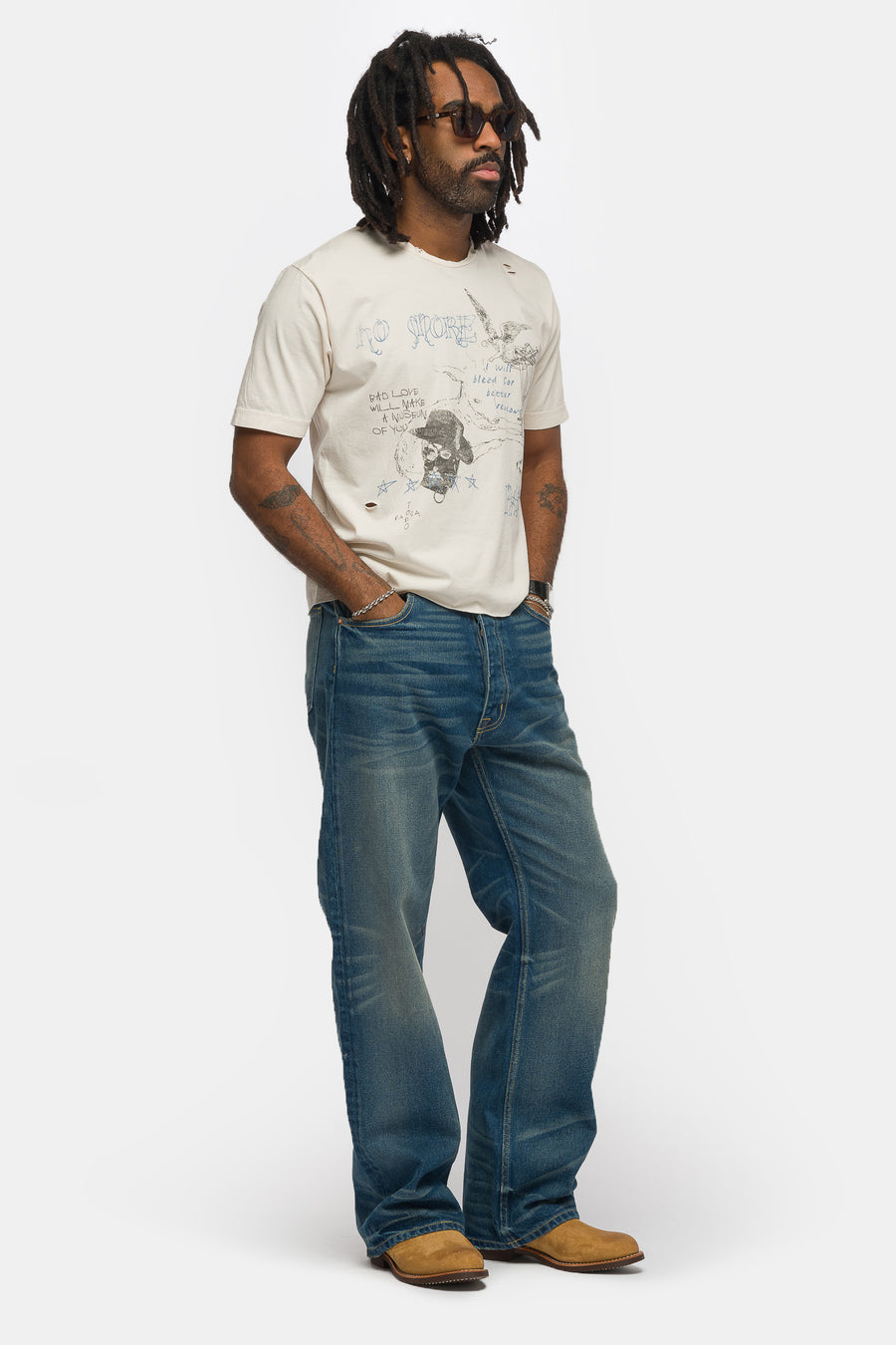TODO PASA No More Pain T-Shirt in Cream - Notre