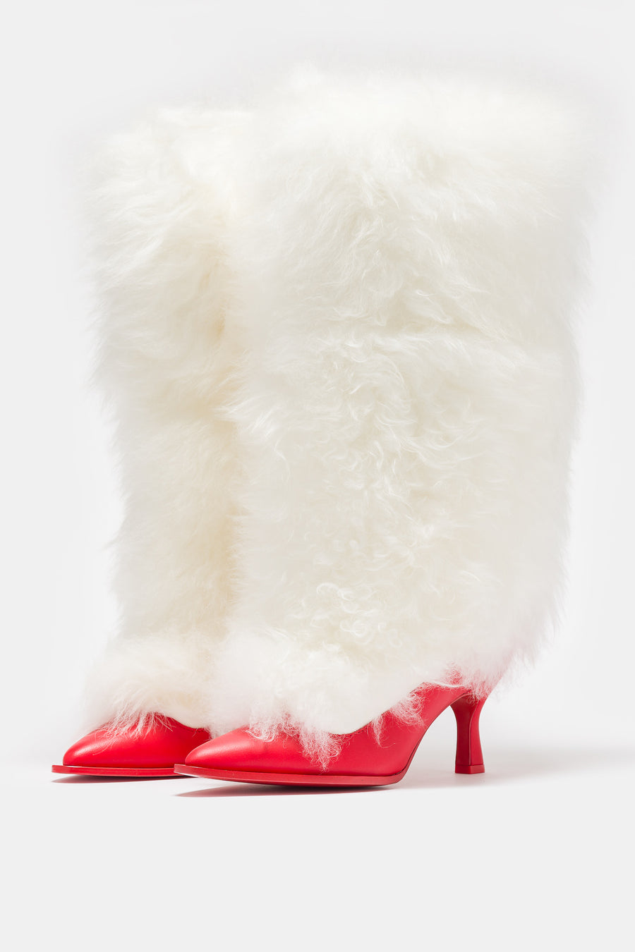 UGG Ambush Heel in White/Red - Notre