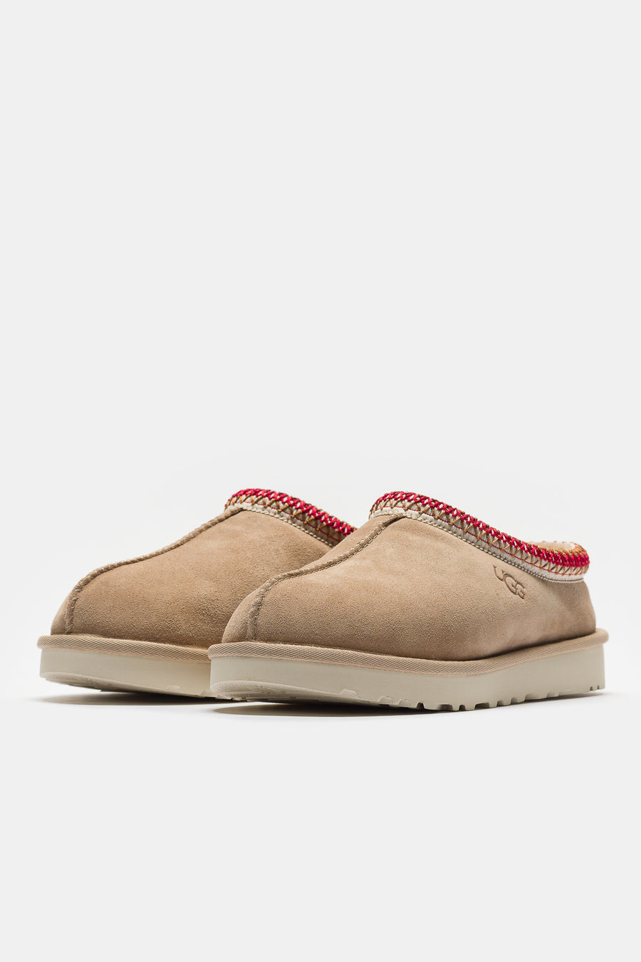 UGG Tasman II Slipper in Sand/Dark Cherry - Notre