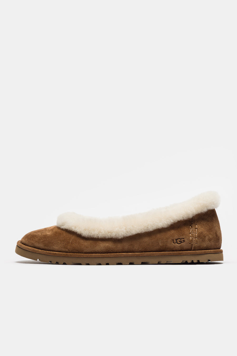 Zora Ballet Flat Slipper in Chestnut