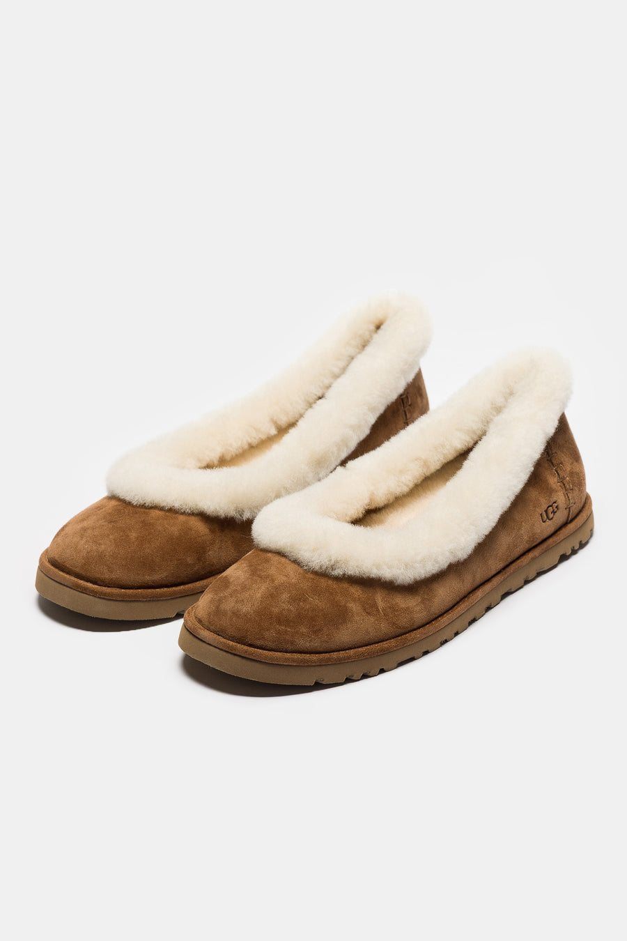 Zora Ballet Flat Slipper in Chestnut