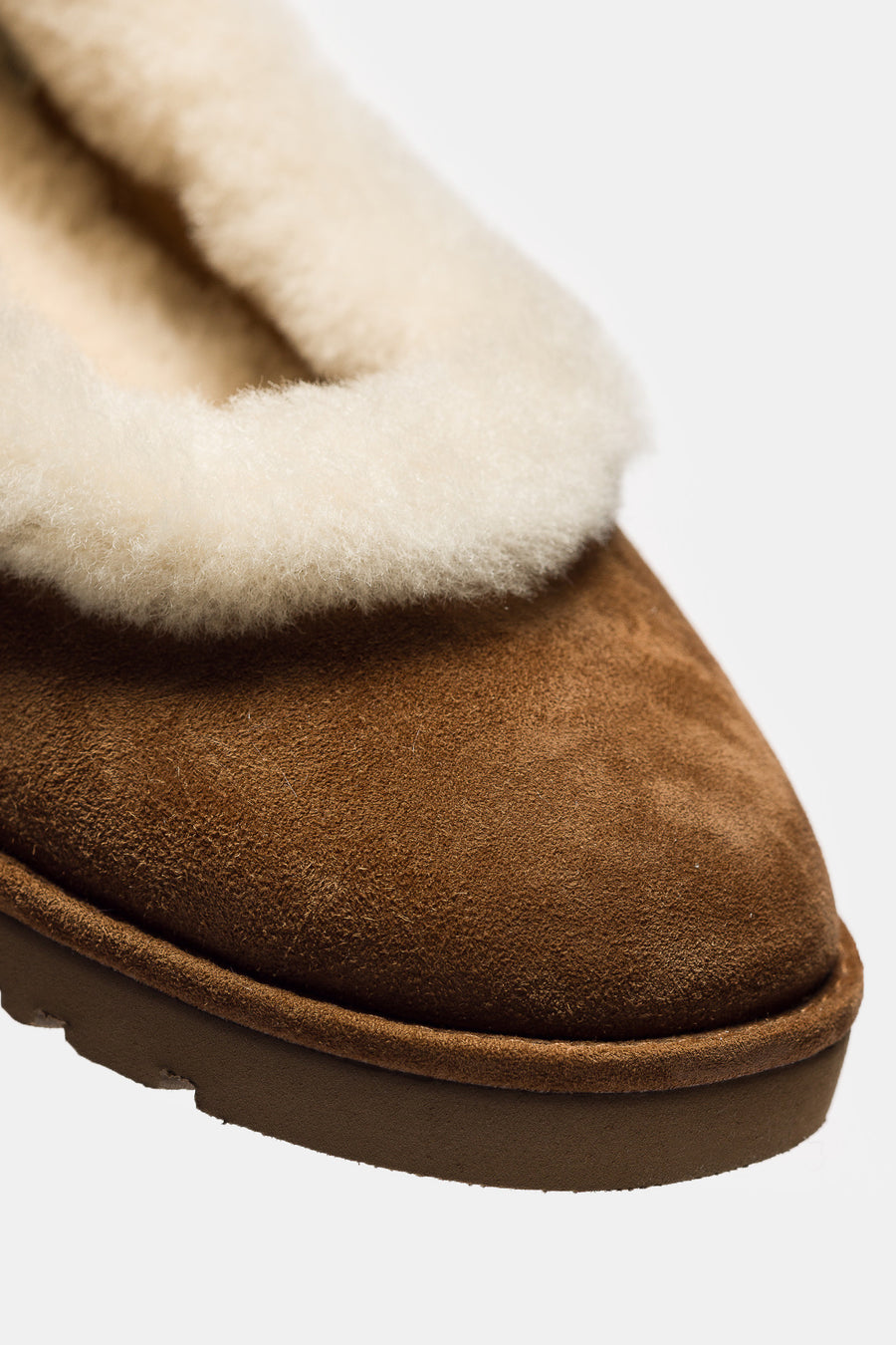 Zora Ballet Flat Slipper in Chestnut