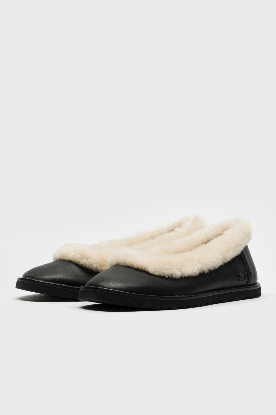 UGG Zora Leather Ballet Flat in Black - Notre