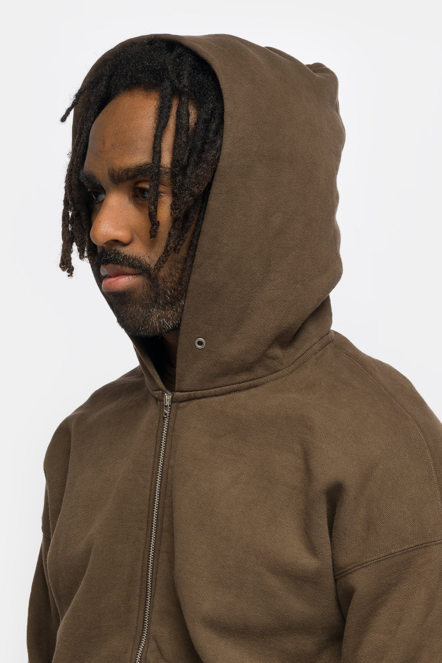 visvim Jumbo SB Hoodie F.Z in Mud - Notre