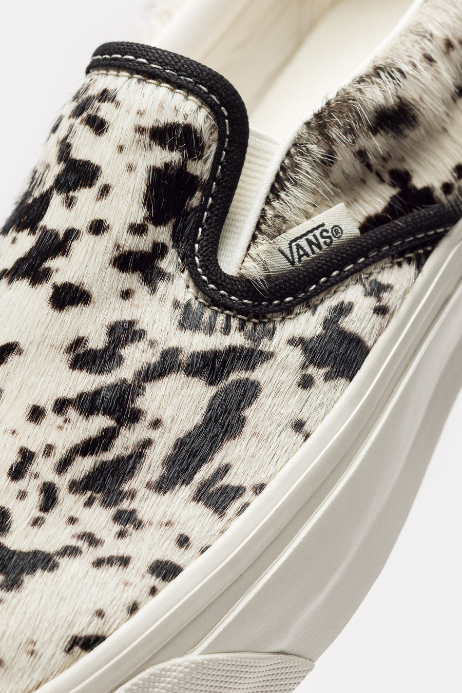 Classic Slip-On 98 Sneaker in Pony Hair Black/White
