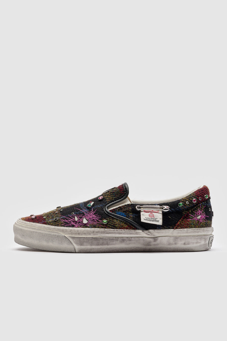 Vans Harris Tweed LX Classic Slip-On 98 Sneaker in Red/Multi - Notre