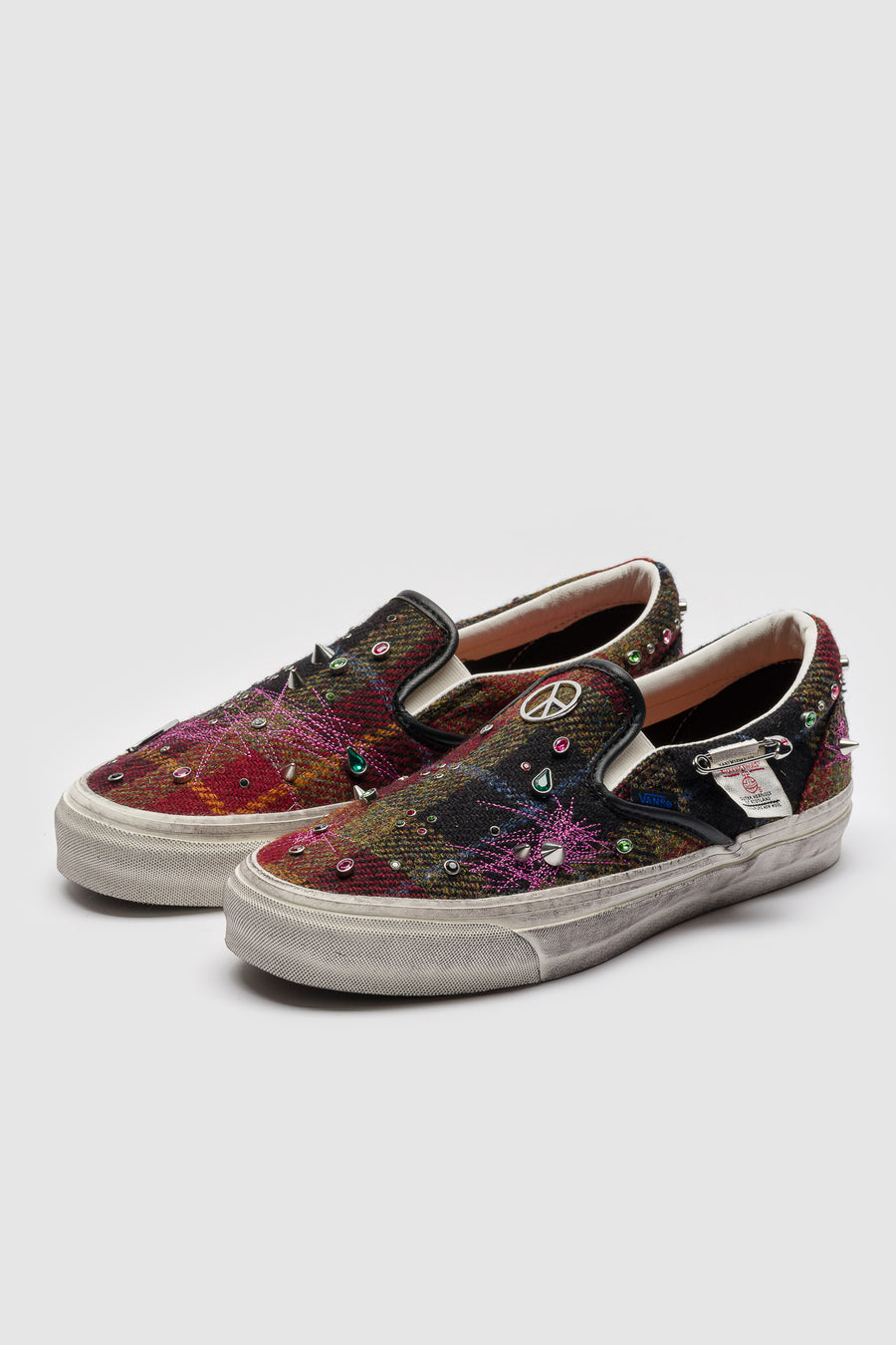 Vans Harris Tweed LX Classic Slip-On 98 Sneaker in Red/Multi - Notre